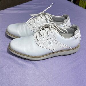 FootJoy White Golf Shoes with Spikes